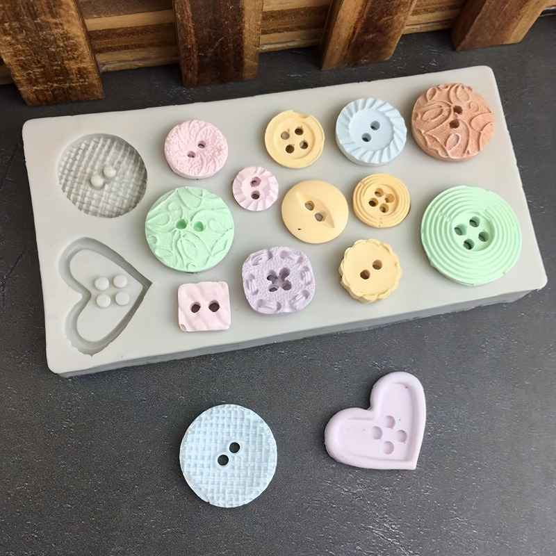 Melt Pour Soap Base - Düğme Şekilli Silikon Kalıp Sabun ve
